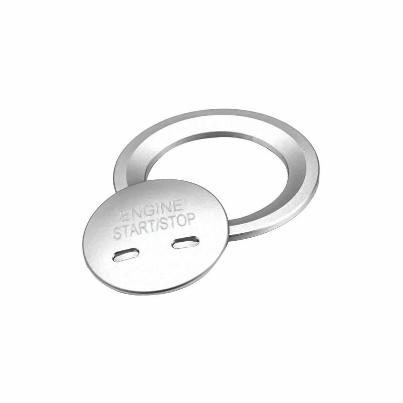 x xotic tech Xotic Tech Silver Aluminum Engine Start Button with Surrounding Trim Compatible with Chevrolet Equinox Tahoe Cruz - Image 3